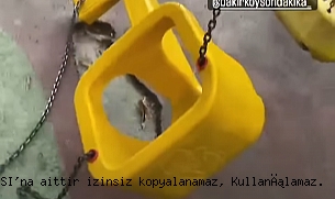 Salıncak koptu, bir çocuk yaralı